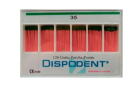 Штифты гуттаперчевые Dispodent размер 35 120 шт