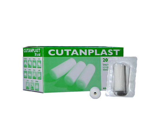 Губка гемостатическая абсорбирующая желатиновая стерильная Cutanplast Anal 80 * 30 мм 20 шт