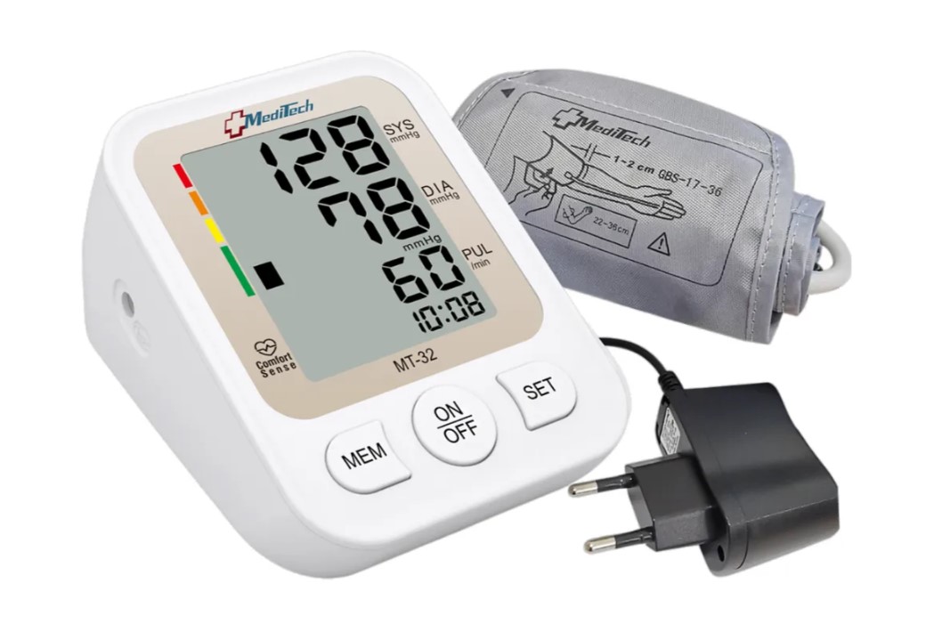 Тонометр автоматический Meditech МТ-32 + АДАПТЕР конусообразная манжета манжета 22-36 см