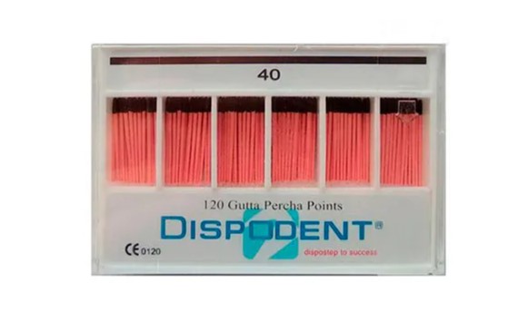 Штифты гуттаперчевые Dispodent размер 40 120 шт