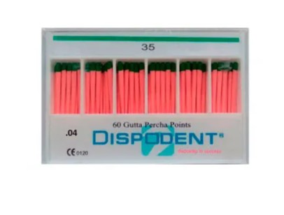 Штифты гуттаперчевые Dispodent конус 04 размер 35 60 шт