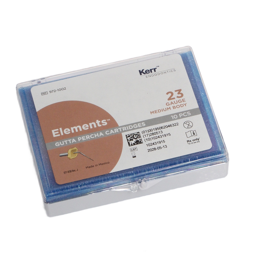 Картриджи Elements Gutta Percha 23GA, средняя вязкость, в картриджах 10шт_