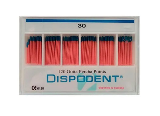Штифты гуттаперчевые Dispodent размер 30 120 шт