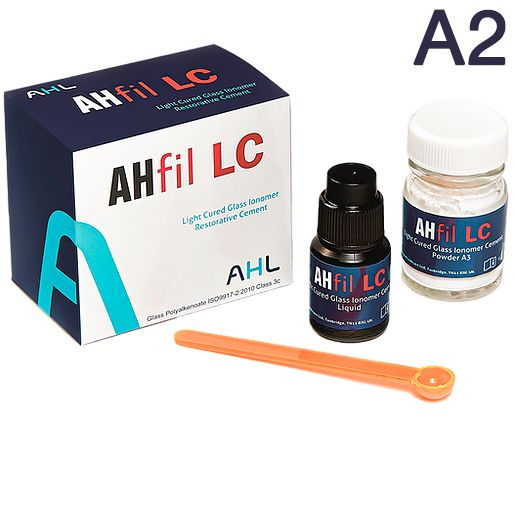 Ашфил AHfil LC A2 стеклоиономерный цемент для реставраций 15 гр + 6 мл