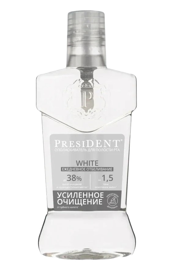 Ополаскиватель для полости рта PRESIDENT White 250 мл