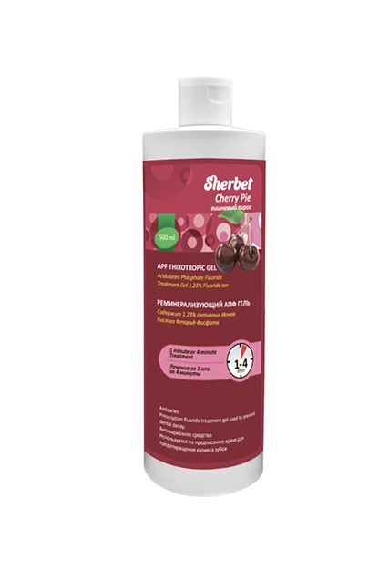 Гель для фторирования Sherbet APF Thixotropic вишневый пирог 500 мл