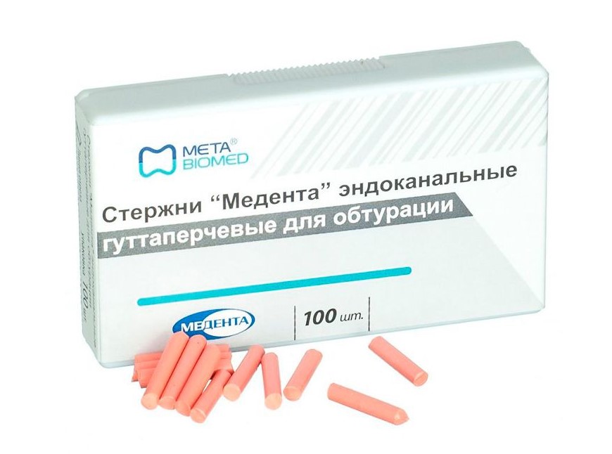 Стержни гуттаперчевые Медента 100 шт