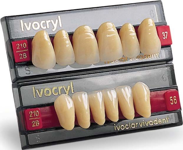 Зубы Ivocryl модель SR цвет B2 21 формы фронт.верх фасон 31 630710 6 шт